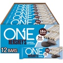 ONE Protein Bars, Hershey's Cookies 'n' Creme, Gluten Free with 18g Protein and 3g Sugar, Pantry Staples, 2,12 oz (12 Počet)