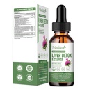 Zdravie pečene a lymfatické kvapky -Podpora Pečeň čistí detox a opravy s Artičokovým mliekom Thitle Silymarin Extract, Púpava, Turmerica, Berberine obnoviť w/21 Potent Herb-Nutrients-60ml