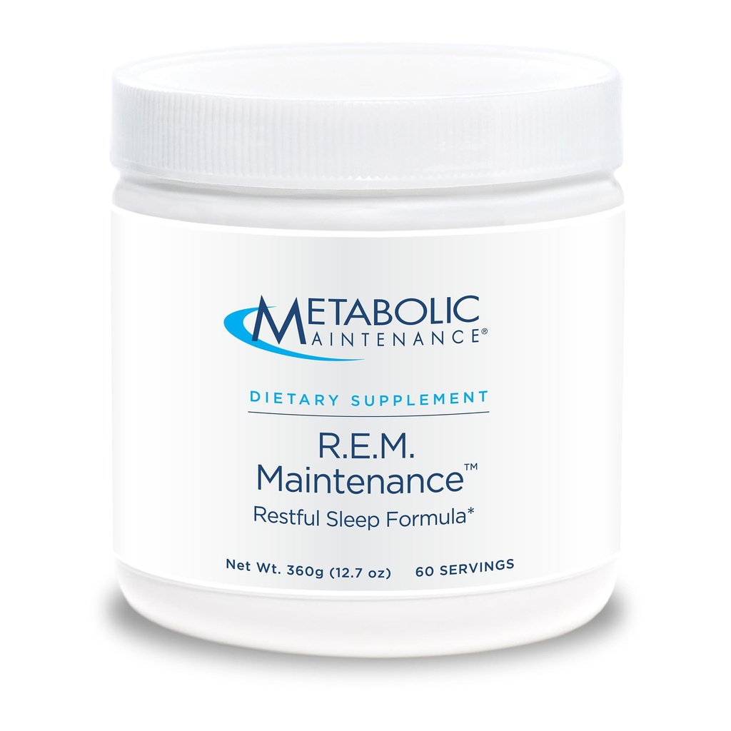 Metabolická údržba R.E.M. prášok na údržbu - Prírodná podpora relaxácie doplnok s horčíkom, melatonín, 5-HTP + draslík - jednoduchý nápoj ad-in, žiadne náplne (366g / 60 Servings)