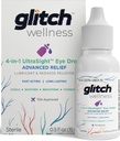 Glitch UltraSight Očné kvapky pre suché oči 15ml - 4 v 1 Pokročilá úľava suché očné kvapky - Celodenný útecha s hydratáciou, zajasnenie, chladenie - efektívne upokojuje podráždenie a suchosť - 0,5 Fl Oz