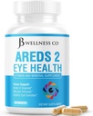JB Wellness AREDS 2 Očné vitamíny a minerály doplnok, Obsahuje luteín, vitamín C, Zeaxantín, Zinok a vitamín Posilnenie zraku doplnok - 60 Počet