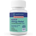 WELMATE - Alergická úľava - Fexofenadín HCl 60 mg - 12 hodinová non-Drowsy Antihistaminika - Kýchanie - Runny nos - Svrbivé oči, nos a hrdlo - Alergy Relief Tablets - 200 Počet