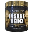 Insane Labz Insane Veinz Gold, Nestimulačný prášok oxidu dusnatého pred cvičením, zaťažený hydromaxom, nitrosigin, zvyšuje cievnosť a prietok krvi, 30 Srvgs, Apple