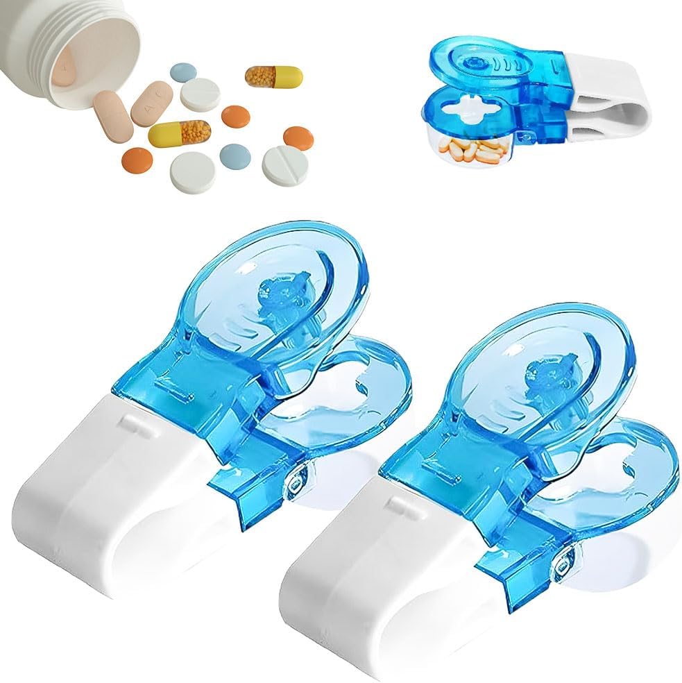 Prenosné Pill Taker Domáce Gadgets, 2024 Nové Prenosné Pill Takeer, Žiadny kontakt Ľahko sa zbaviť prenosné tabletový dávkovač, Pill Cutter Splitter pre starších, zdravotne postihnutých, Artritída Etc. (2)