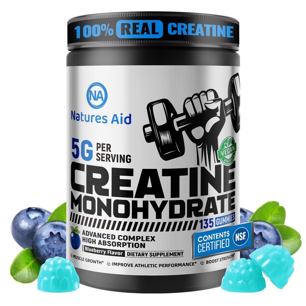 Prírodná pomoc NSF Certified Creatin Gummy 5g - Kreatín Monohydrát Gummies 