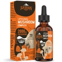 Lipozomálny Mushrom Complex kvapky 2000 MG - 20 Organické Hubové extrakty - Advanced Liquid Formula pre imunitu, kognitívne a pamäť - Lions Mane Supplement, Reishi, Cordyceps, Chaga, 30 Slúži
