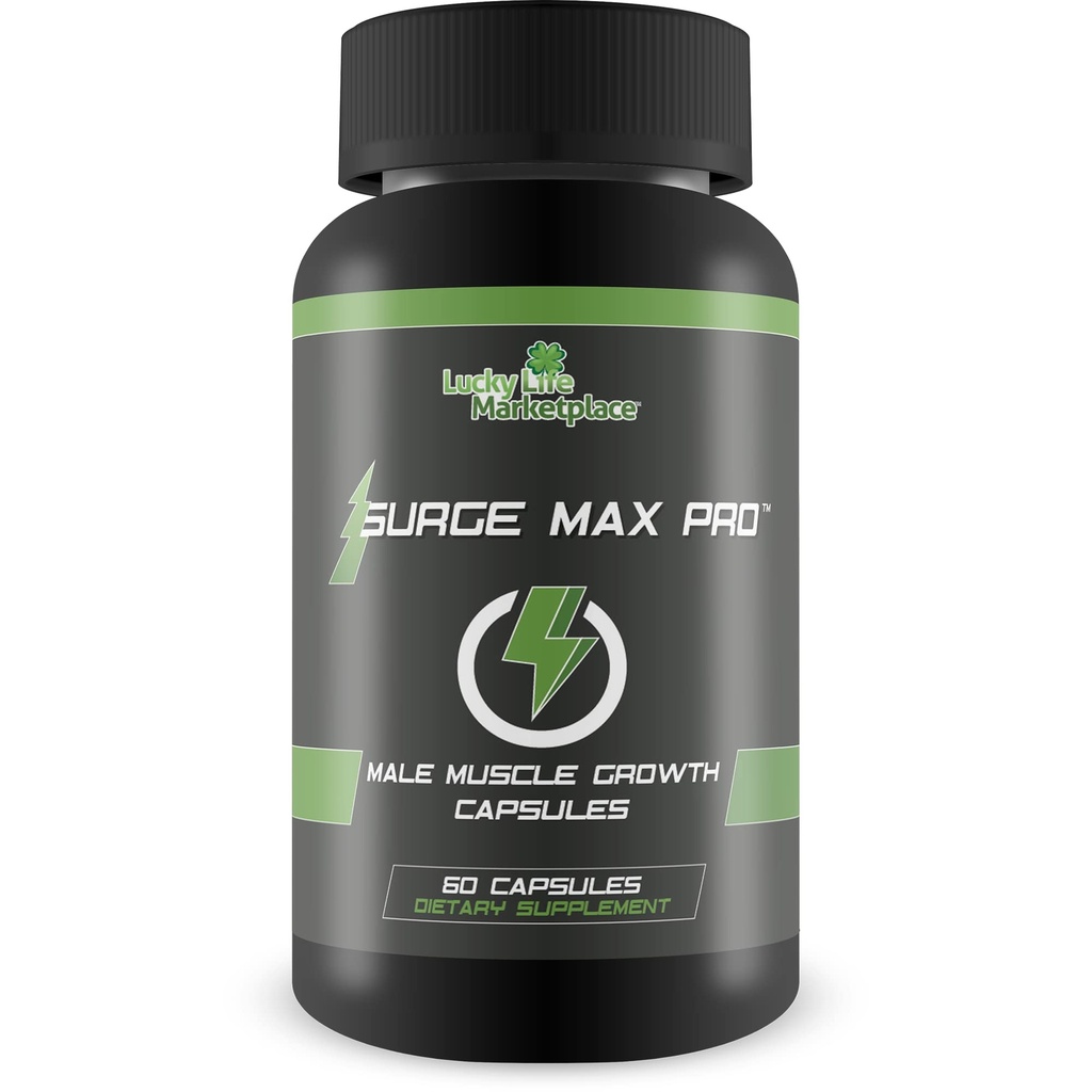 Surge Max Pro - svalového rastu Formula - Zvýšenie výkonu, sily, vytrvalosť, & Energy - Výbušné svalovej pumpy - Veľké zisky - Pomoc kyslíka a živín dodávky do svalov - L-arginín - Build Muscle Mass