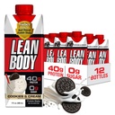 Lean Body Ready-to-Pite Cookies a krémový proteín Shake, 40g Protein, Wheey Blend , 0 Cukor, Gluten No, 22 Vitamíny a minerály, (Recyklovateľný Carton & Lid - balenie 12) LABRADA , 17 Fl Oz (Súprava 12)