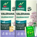Hanan Valerian Root Tea for Bedtime (50 Bags) - Te de Valeriana, Bylinný upokojujúci nočný čaj - 100% Pure, Caffeine-free, Non-GMO, Herb z Peru - Balenie 2 Boxy