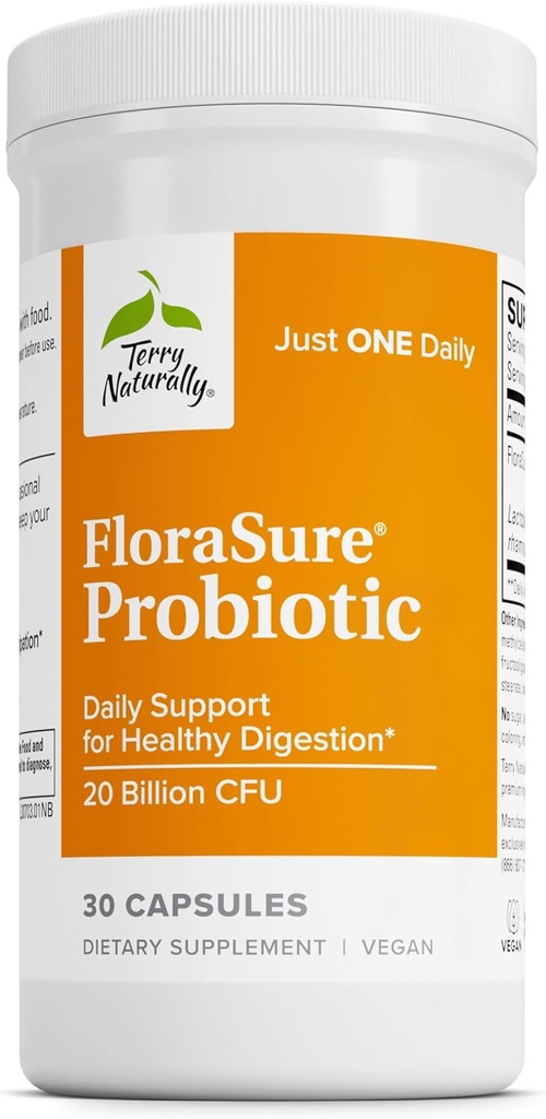 Terry prirodzene FloraSure Probiotic - Digestion Doplnok k pomoci proti príležitostné Bloating a podpora Relief plynu - Gut Zdravie Podpora doplnok s Bifidobacterium Bifidum - 30 Kapsule