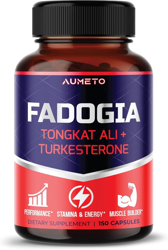 Fadogia Agrestis Supplement with Turkesterone Tongkat Ali Maca Root Panax Ginseng VIT D3 - Mužská energia, sila a podpora pamäte