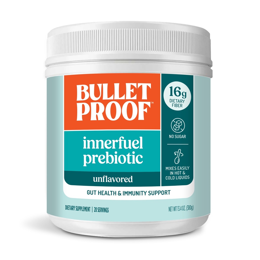 Nepriestrelné Nearomatizované Innerfuel Prebiotic Fiber Powder, 13,4 Ounces, Supplement for Gut Health, Digestive Health and Immune Support, Plant Sourced Prebiotics, 0g Sugar, Packaging May Vary