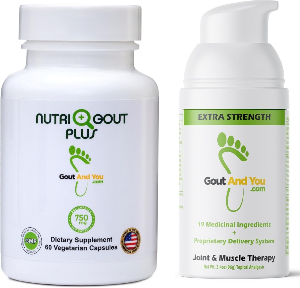 NutriGout Plus kyselina močová doplnok a extra sila kĺbu nepohodlie úľava Topický krém