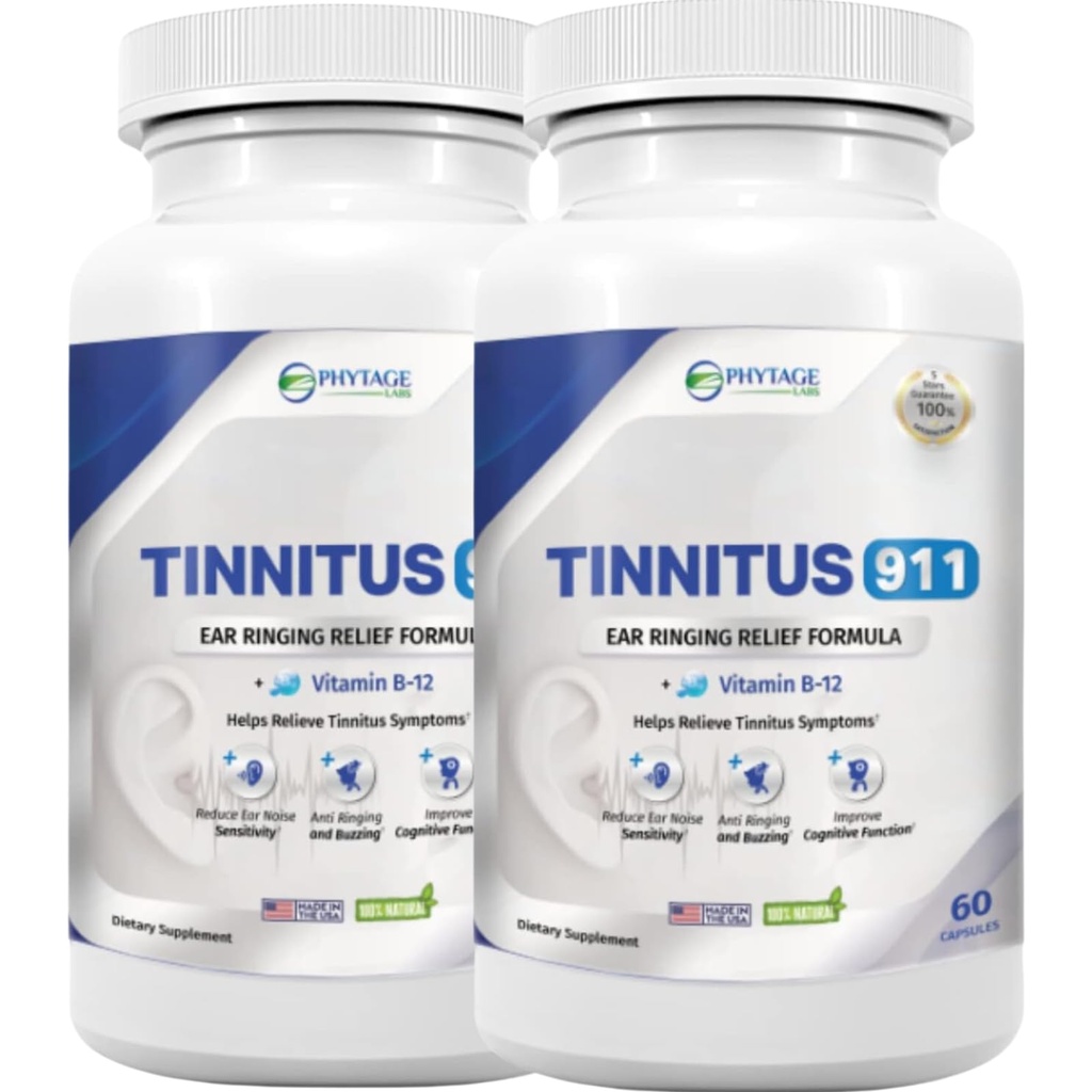Tinitus 911 - Tinitus úľava doplnok - Relief zvonenie v ušiach - 2 balenie