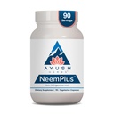 Ayush Herbs Neem Plus - Tráviace zdravie pre ženy a mužov, Gut Suplement for Žalúdok a zdravie kože, Immune Support - 90 Vegetariánskych kapsúl (1 počet)