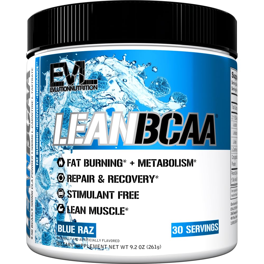 Elution Stimulant Free Lean BCAA Powder Nutrition BCAA Amino Acids Powder with CLA Karnitín a 2:1:1 Rozvetvený reťazec Aminokyseliny podporuje zotavenie svalov tuku spaľovanie a metabolizmus - Blue Raz