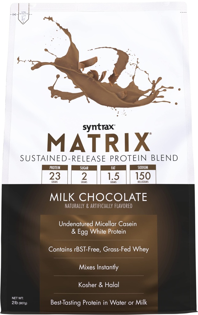 Syntrax Nutrition Matrix - Trvalá-Release Bielkoviny zmes, Mlieko Čokoláda 2 libier.