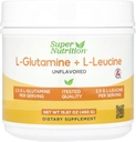 Super Nutrition L-Glutamine + L-Leucine, Unflavred, 15.87 oz (450 g)