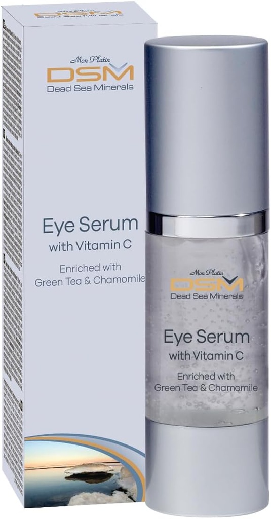 Mon Platin, DSM, Dead Sea Minerals, Minerals Minerals,Mineral Serum Eye Serum Vitamín C, 1.02fl.oz/30ml