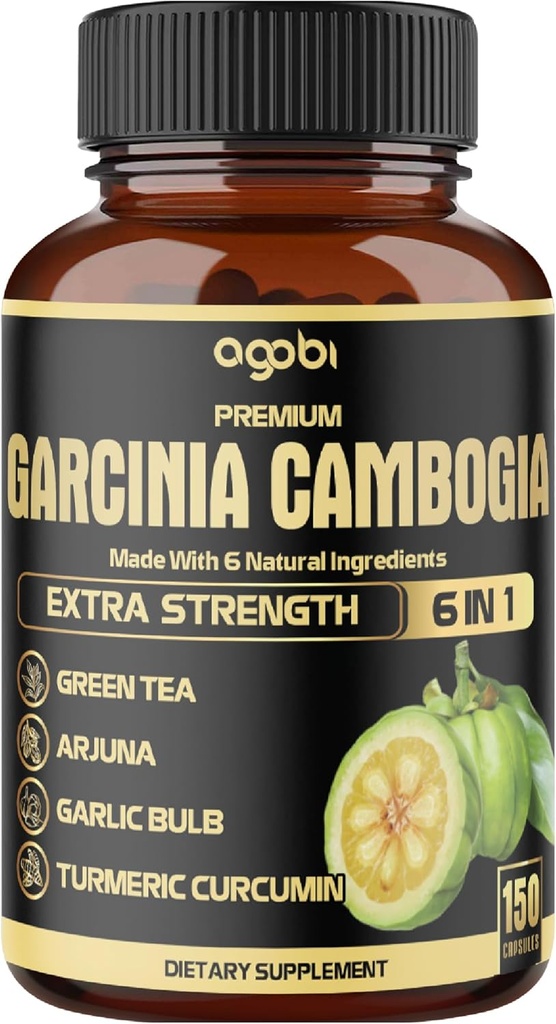 Premium Garcinia Cambogia Kapsule so zeleným čajom, Arjuna, Cesnak, Turmerica, Black Pepper - Zdravie tela a Immune Suplement - 1 balenie 150 Caps for 5 Months