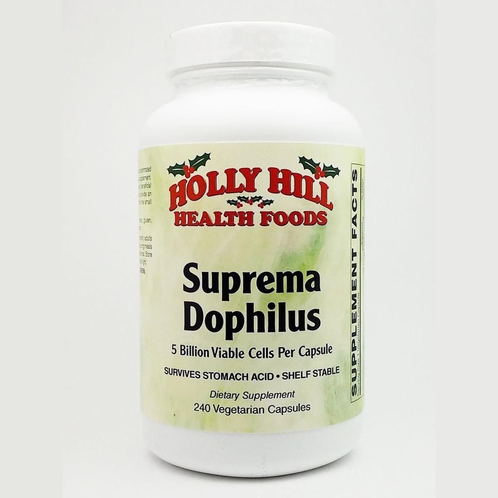 Holly Hill Health Foods, Suprema Dophilus, 240 Vegetariánskych kapsúl