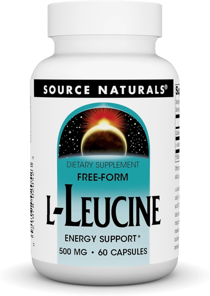 Zdroj Naturals L-Leucine A Free Form Essential Amino Acid Supplement for Energy Support - 60 Kapsule