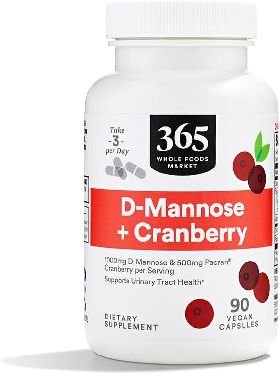 365 podľa trhu s celými potravinami, D-manóza s Cranberry, 90 Počet