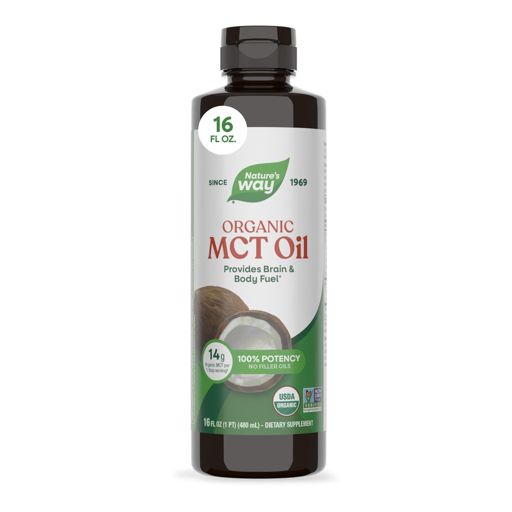 Prírodný organický MCT olej, 16 Fl Oz, mozog a telové palivo z kokosových orechov*, C8 kyselina kaprylová a C10 kyselina kapricová, Keto a Paleo Certified, Organic, Non-GMO projekt Overené