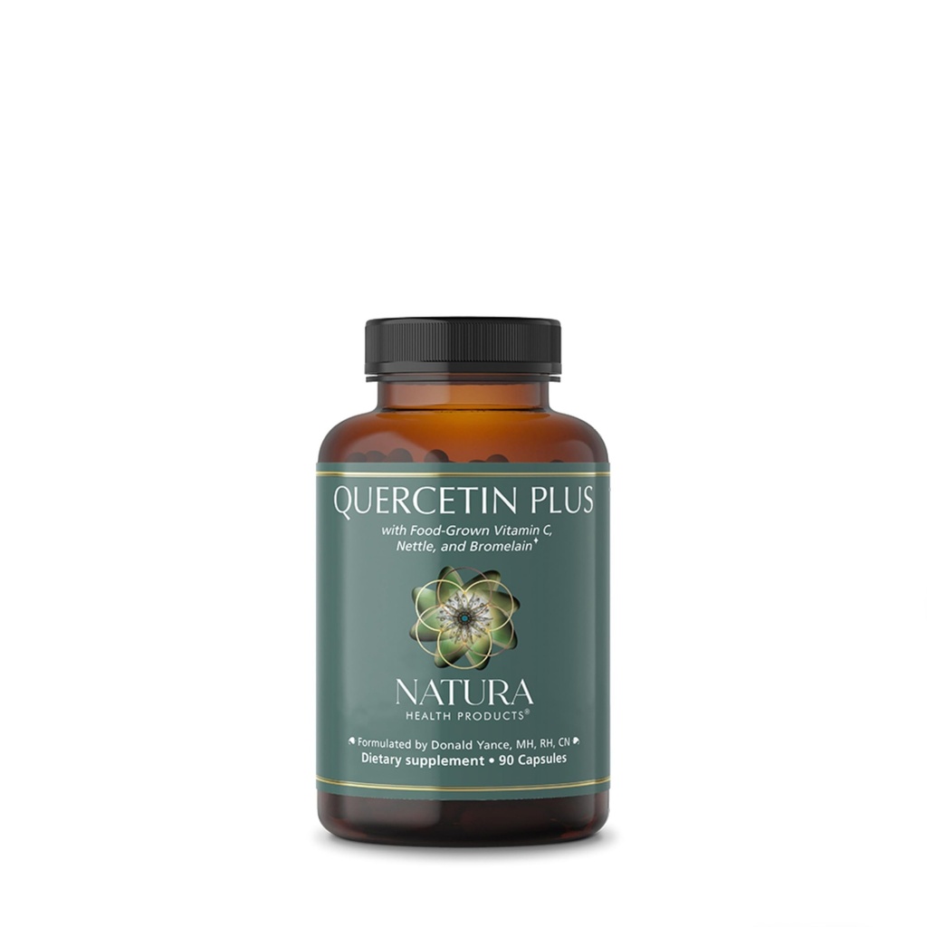 Natura Health Products Quercetin Plus Supplement - Moduláts Healthy Immune and histamín Response - Featuring Bromelain, Vitamín C, Nettle Leaf & Quercetin (90 Kapsule)