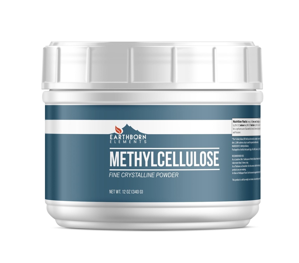 Pozemné prvky Metylcelulóza (12 oz), Žiadne emulgátory alebo prídavné látky, Food Grade