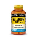 Mason Natural Selénium 200 mcg - Antioxidant Supplement for Immune Support & Prostate Health, Essential Trace Mineral, 60 tabliet