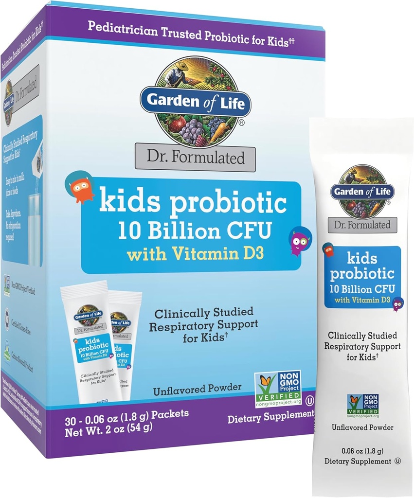 Záhrada života Dr. Formulované deti "10 miliarda CFU Probiotické Stick Pack s D3 
