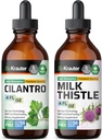 BIO KRAUTER Cilantro Tincture 4 Fl. Oz. & Milk Thitle Tincture 4 Fl. Oz.