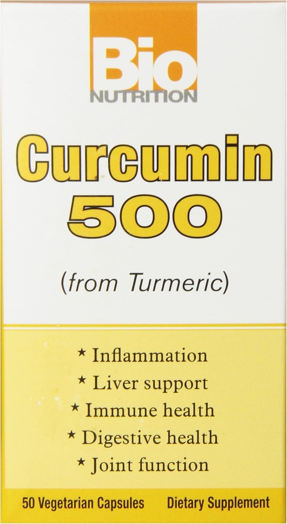 Bio Nutrition Curcummin 500 Vegi-Caps, 50 Počet