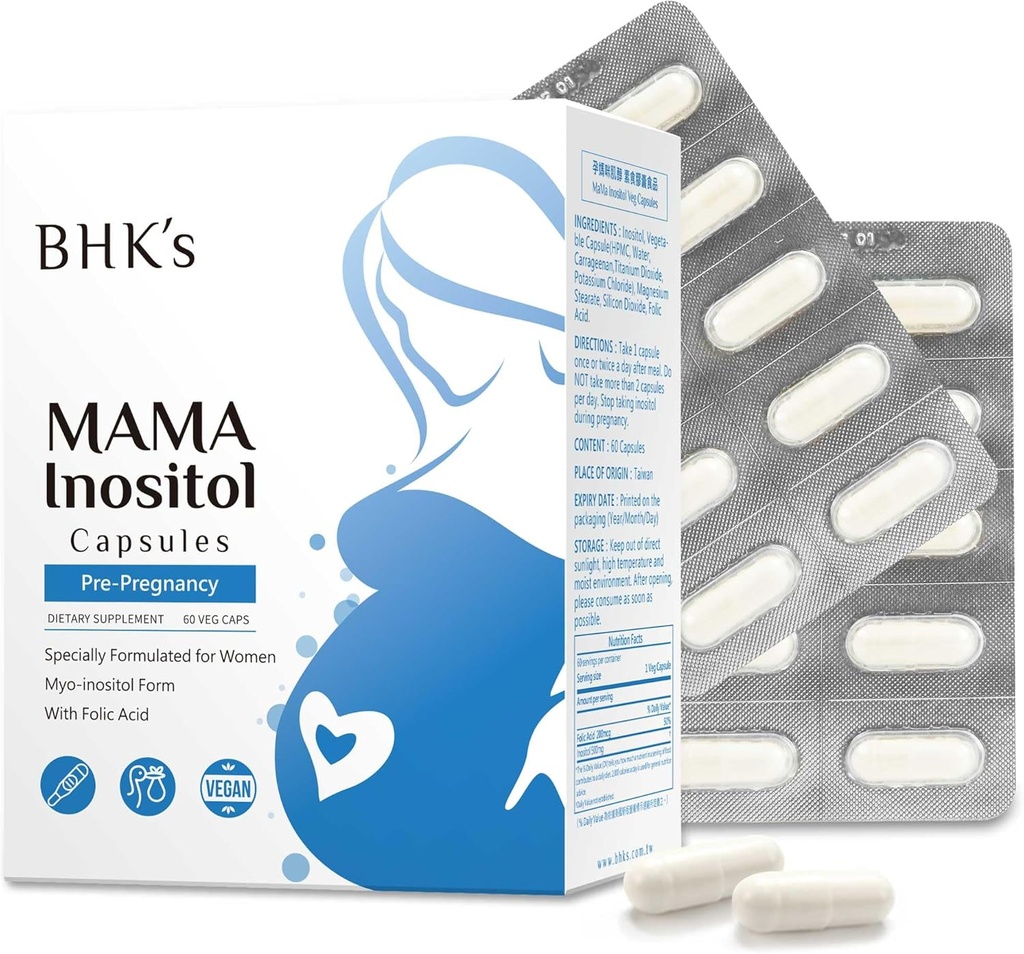 BHK pre-Tehotenstvo plodnosť doplnok, Hormonálna rovnováha a zdravé Ovariálne funkcie podpora pre ženy, pravidelné cykly s Inositol, 60 Kapsule