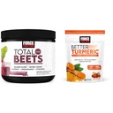 Force Factor Total Beets Prášok oxidu dusnatého pre cirkuláciu a podporu kĺbu Žuvačky s kurkumín Turmerica pre extra silu