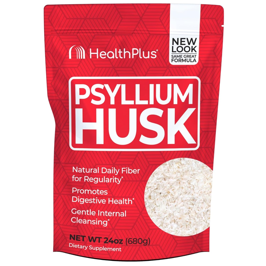Zdravie Plus, Psyllium Husk, 24 oz, 96 Služobné - Prírodné Detox, Denné diétne Fiber Supplement, Zápcha Relief, Jemné Gut čistenie, Keto Pečenie