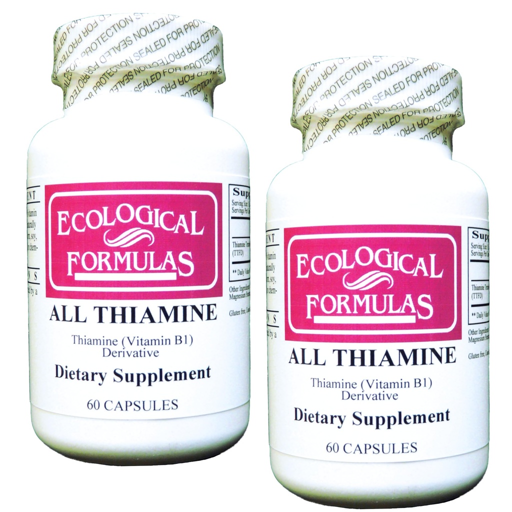 Všetky tiamínové vitamíny B1 50 mg, 2 x 60 kapsúl