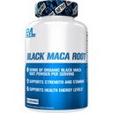 Elution Nutrition Black Maca Root - Energy Support - 500mg Organic Black Maca Root Powder - Cvičenie Supplement - Vegetariánske kapsule - pre silu Výkon a vytrvalosť - 60 Servisov