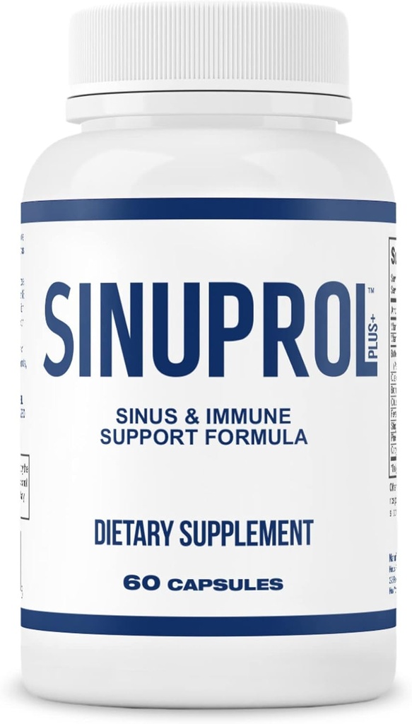 Mizzle SinuProl Nasal & Immune Suplement with Quercetin with Bromelain, Ideal Option for People Who Rely on Natural Sinus Decongestant, Sinus Rinse or Natural Antihistaminika, 60 Kapsule