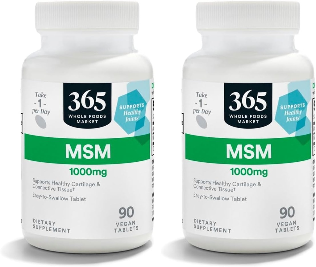 365 by Whole Foods Market, MSM 1000Mg, 90 tabliet (Pack of 2)
