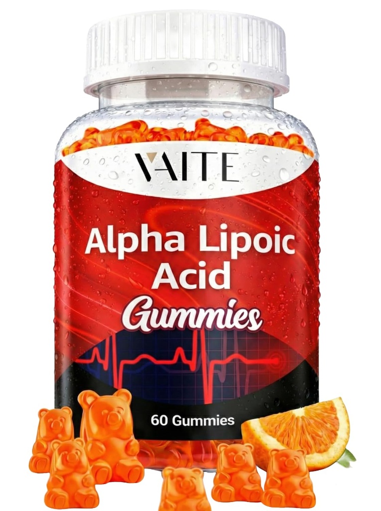 Alpha Lipoic Acid Gummies 1000mg, ALA Dodatok pre podporu mozgu a nervov, Antioxidant, Energia 