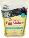 Manna Pro Omega Egg Maker, Kuracie krmivo Supplement for Laying Hens, Hydin Food with Omega-3 Mastné kyseliny, Podpora trávenia s obohatenými vitamínmi a minerálmi, 5 libier