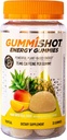 GummiShot Energy Gummies, 2475mg Plant-Based Caffeine Chews per Bottle, Long Lasting Energy Boosters, Tropical (33ct)
