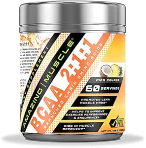 Amazing Muscle BCAA 2:1:1 Rozvetvený reťazec Aminokyseliny Doplnok 