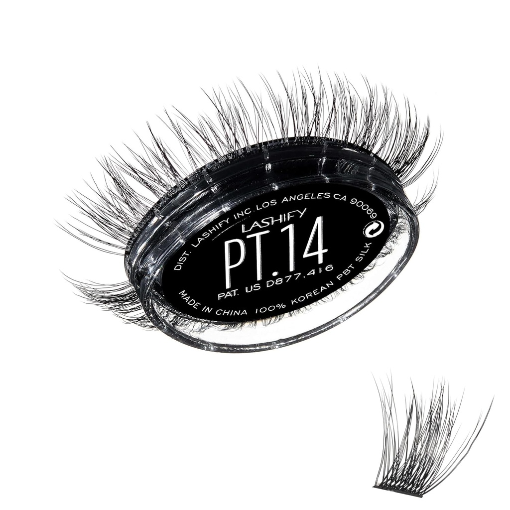 Lashify Plushy kader 14mm Gossamer Lashes in Black, Easy DIY False Lashes pre hlasné ešte stále prírodný vzhľad