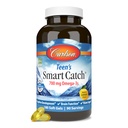 Carlson - Teen's Smart Catch, 700 mg Omega-3s, kognitívny vývoj, funkcia mozgu a podpora vízie, citrón, 180 Softgels