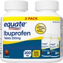 Equate Ibuprofen tablety, 200 mg, dvojbalenie, 500 g