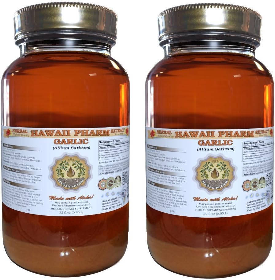 Hawaii Pharm cesnak (Allium sativum) tekutý extrakt 2x32 Oz