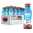Svalové mlieko Zero Protein Shake, Čokoláda, 20g Proteín, Zero Sugar, 100 kalórií, Vápnik, Vitamíny A, C & D, 4g Fiber, Energizing Snack, Cvičenie Recovery, Balenie Máj Vary, 11.16 Fl Oz (Pack of 12)